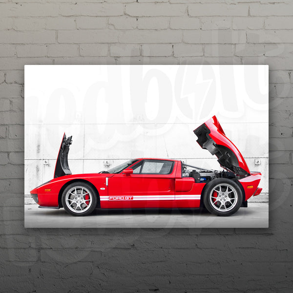 Canvas Art Print - Ford GT Red